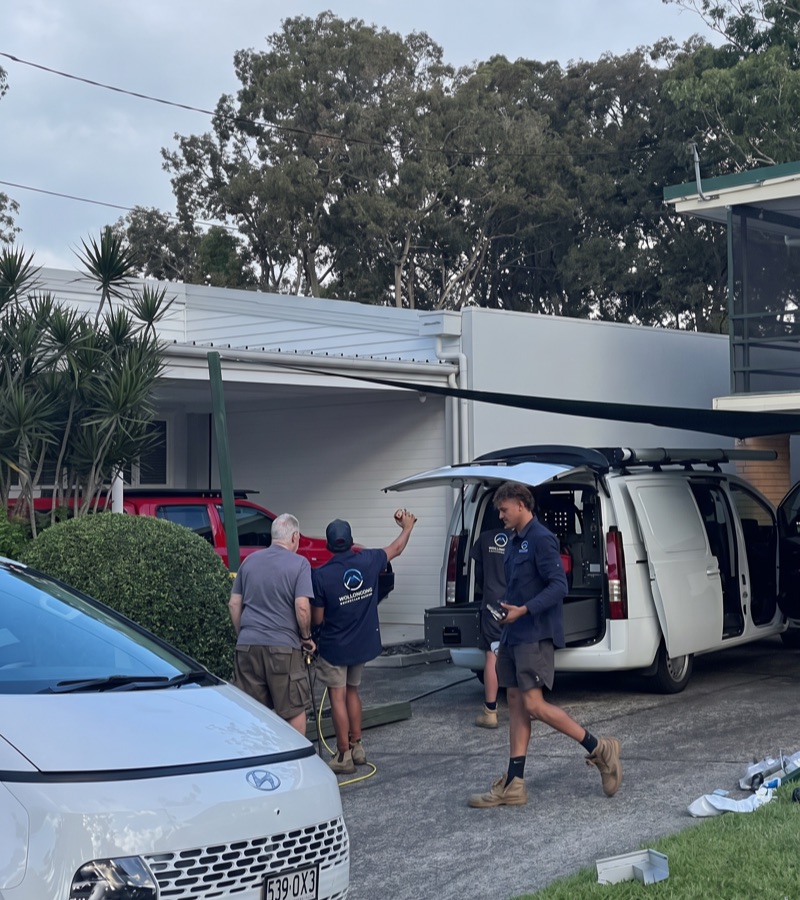 Roofing team responding to storm damage